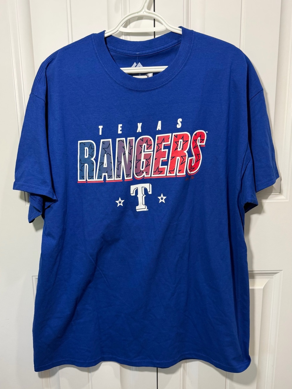 Texas Rangers Majestic T-Shirt XL Blue MLB Baseball NWT Men’s Graphic Tee